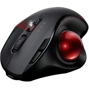 2,4G+Dual Bluetooth trådløs Trackball-mus, 3-enhedsforbindelse ergonomisk mus, genopladelig Ergo-mus med USB-C-port og 3D