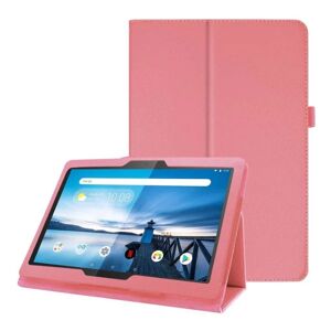 Generic Lenovo Tab M10 lædercover med litchi tekstur - pink Pink