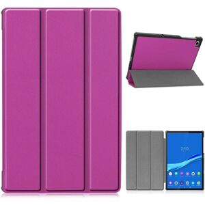 Generic Lenovo Tab M10 FHD Plus Holdbart Tre-fold Læder Etui - Lilla Purple