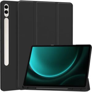 Samsung Galaxy Tab S9 FE Plus Etui Tri-Fold Med Pen Holder Sv