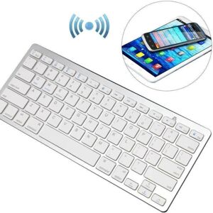 Trådløst Bluetooth tangentbord til Apple iMac iPad Android white