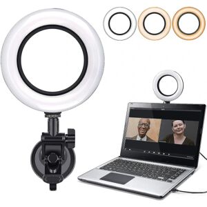 Videokonferensbelysningskit, Dator/laptop monitor Led videoljus Dimbar ringljus