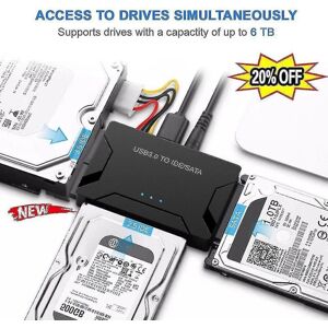 Zilkee Ultra Recovery Converter Usb3.0 til Sata/ide Harddisk Kabel Disk Adapter Eu-stik