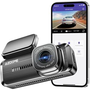 WiFi 1080P FHD Dash Camera til biler, 150° vidvinkel Dash Cam Front, 24H parkeringstilstand Bilkamera med APP G-Sensor Loop Recording Night Vision, Suppo