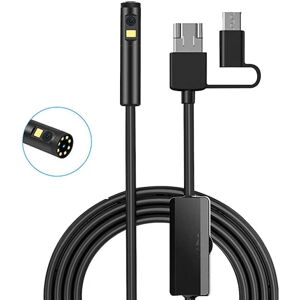 Hd 1080p Dual Lens Endoskop Kamera 9 Soft Wire Usb Type-c Pc Ip68 Vandtæt rørledningsinspektion B