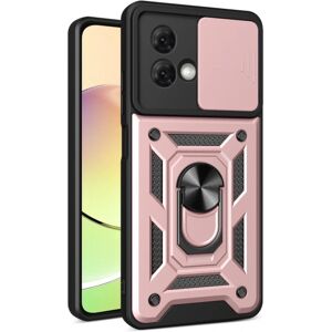 SKALO Motorola Moto G84 5G Armor Hybrid Magnet Ring Camera Slide Pink gold