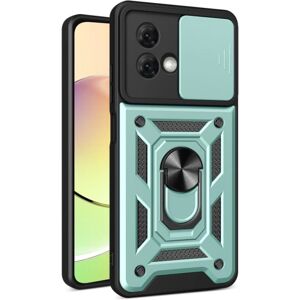 SKALO Motorola Moto G84 5G Armor Hybrid Magnet Ring Camera Slide Turquoise