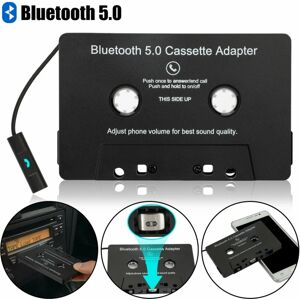 BLE Bluetooth 5.0 Car Audio Stereo Cassette Tape Adapter Til Aux Black