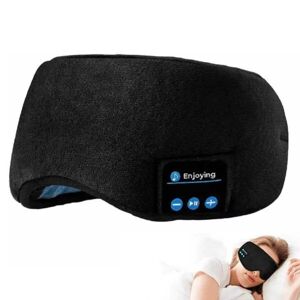 Soft Sleep Mask with Bluetooth Headphones - Sleep Headphones sort black