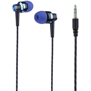 Stilfuld flettet Line Stereo Music In-ear Headset-øretelefon Uden Mic-hovedtelefon Blue