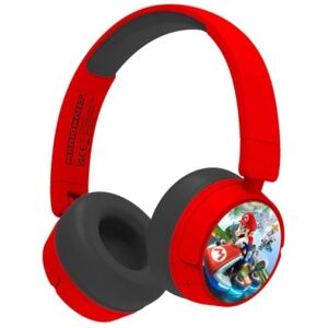 Super Mario Høretelefoner On-Ear Junior Trådløs 85dB/95dB Super Röd