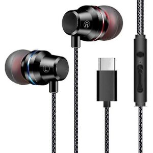 Øretelefon Type-c In-ear Usb-c Hovedtelefoner Kablet headset med mikrofon øretelefoner Black