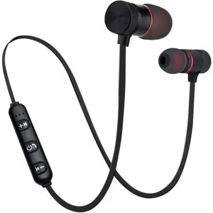 Bluetooth-øretelefoner Magnetic Sports 4.1 Trådløst håndfrit headset med ledning med halsbånd Hovedtelefoner Stereo-øretelefoner til iPhone Android Black