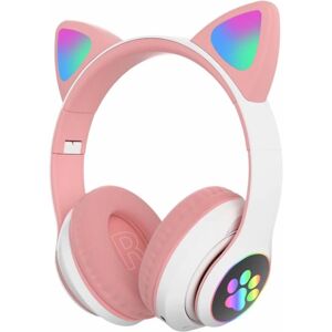 FLOWER LOST Hovedtelefoner Cat Ear Trådløse hovedtelefoner, LED Light Up Bluetooth