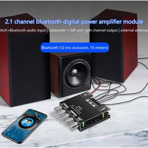 Jettbuying 1Pc ZK-MT21 2x50W+100W 2.1-kanals Bluetooth 5.0 Subwoofer Digi Black 1pc