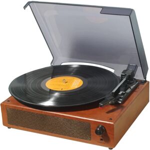 Vinylpladespiller Bluetooth-pladespiller med 2 indbyggede højttalere 3-Speed ​​Vintage LP-afspiller, understøtter Bluetooth i RCA Out