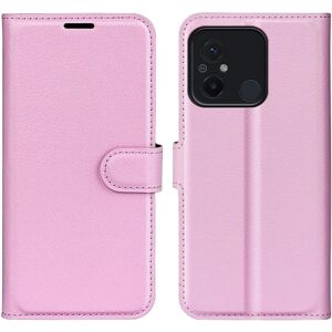 Generic Klassisk Xiaomi Redmi 12C Flip Etui - Lyserød Pink