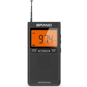 Bærbar Mini AM/FM Pointer FM-radio med antennelomme Engelsk radio til ældre