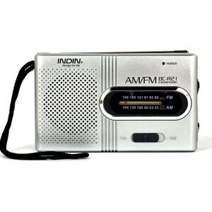 Mini Radio Bærbar BC-R21 Pocket Radio med Bærerem AM FM Teleskop