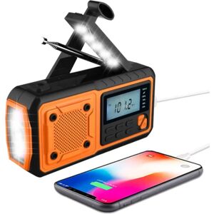 Nyeste nødradio, 4000mAh Power Bank Solar Hand Crank Radio, AM/FM/WB/NOAA og Alert bærbar vejrradio