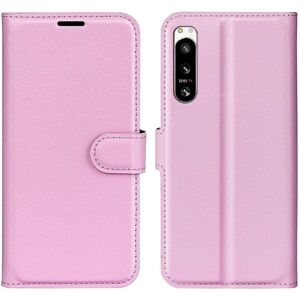 Generic Klassisk Sony Xperia 5 Iv Flip Etui - Lyserød Pink