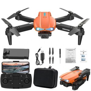 DAO Drone med dobbelt 1080p HD Fpv-kamera Fjernbetjening Legetøj Gaver til drenge Piger med højde Hold hovedløs tilstand Starthastighedsjustering [DB] Orange