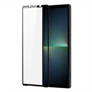 2-PAK SKALO Sony Xperia 5 V 5G FULL-FIT Hærdet Glas Skærmbeskytt Black