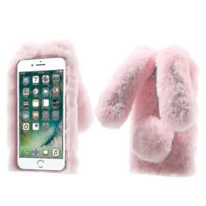 Apple Kaninformet varm pels Tpu mobiltelefon cover til Iphone Se (2020)/se (2022)/8/7 4,7 tommer - hvid -xx Pink