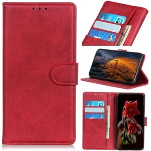 Generic Samsung Galaxy A50 mat læder etui - Rød Red