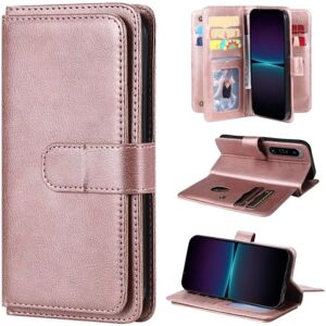 Generic 10-slot Pung Etui til Sony Xperia 1 IV - Rødguld Pink