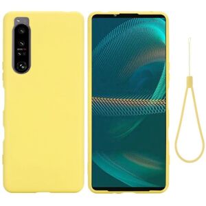 Generic Matte Liquid Silikone Cover til Sony Xperia 1 Iv - Gul Yellow