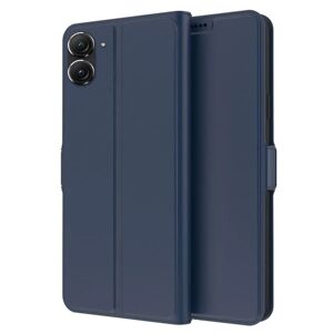 Generic Smooth and thin premium PU leather case for ASUS Zenfone 9 - Blu Blue