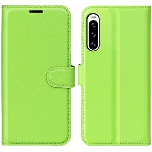 Generic Klassisk Sony Xperia 10 V Flip Etui - Grøn Green