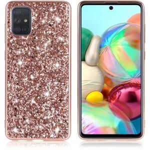 Generic Glitter Samsung Galaxy S10 Lite Etui - Rødguld Pink