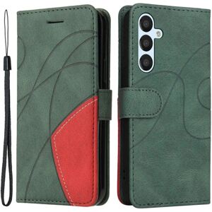 Generic Textured leather case with strap for Samsung Galaxy A54 - Green Green