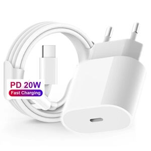 Floveme Effektiv hurtigoplader iPhone Type-C Lightning 20W Vit