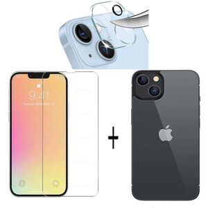 ProGuard 3-PACK 3-i-1 iPhone 14 Front & Bag & Kamera Lens Cover 0,3 mm Transparent