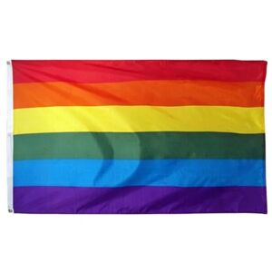 MTK 90* 150 cm/3* 5 fod Regnbueflag Gay Pride Peace LGBT Polyesterfl Black