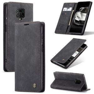 CASEME Retro tegnebog taske til Xiaomi Redmi Note 9 Pro Black