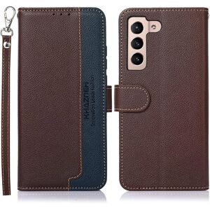 MTK Samsung Galaxy S22 5G RFID blokerende KHAZNEH telefoncover - brun/ Brown