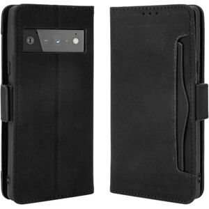 MTK Google Pixel 6 Pro Phone Wallet Stand Beskyttelsesetui - Sort Black