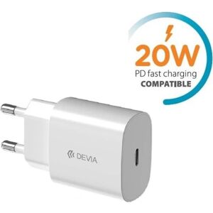 DEVIA Hurtigoplader 20W PD USB-C til iPhone 11/12/13/14, Samsung White