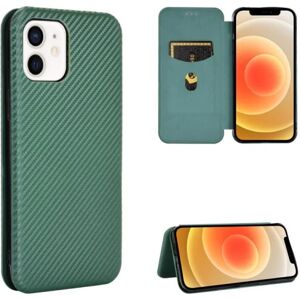 ExpressVaruhuset iPhone 12/12 Pro Flip Case Kortrum CarbonDreams Grøn Green