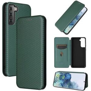 ExpressVaruhuset Samsung S21 Plus Flip Case Kortrum CarbonDreams Grøn Green