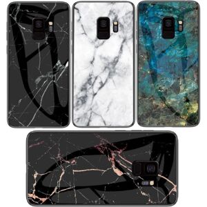 ExpressVaruhuset Samsung S9 Plus Marble Shell 9H hærdet glas bagside glas bagside Green Emerald Green