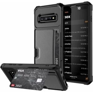 ExpressVaruhuset Samsung S10 Plus stødsikkert cover med kortrum Solid V2 Black