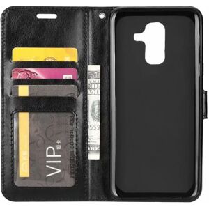 ExpressVaruhuset Samsung A6 2018 Wallet Case PU Leather 4-Compartment (SM-A600FN) Black