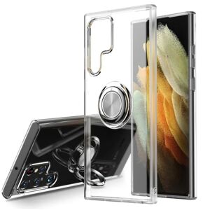 ExpressVaruhuset Samsung Galaxy S22 Ultra Shockproof Cover med Ring Holder Fresh Transparent