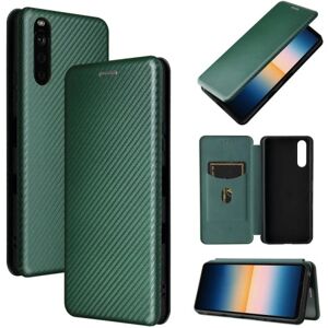 ExpressVaruhuset Xperia 10 III Flip Case Kortrum CarbonDreams Grøn Green