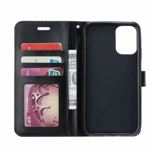 ExpressVaruhuset Asus Zenfone 8 Wallet Case PU Læder 4-LOMMES Black